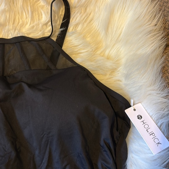HOLIPICK Black One-Piece Swimsuit - Picture 5 of 11